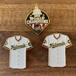 Bundle of 3 Washington Nationals World Champions Collectible Lapel/Hat Pins